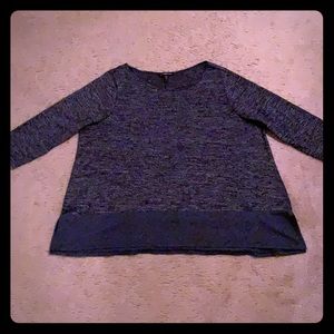 Navy blue 3/4 length shirt